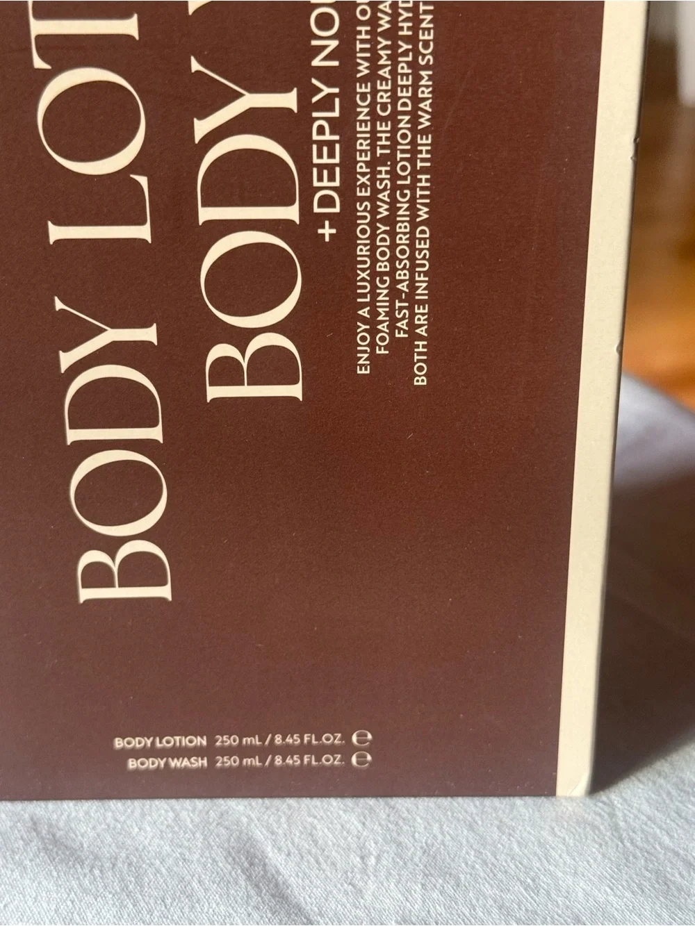 RARO Skin Collagen Body Wash & Spray Lotion Set Warm Woods 8.45oz NIB Sealed